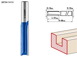 Фреза пазовая прямая D=14мм,51мм,хв-12мм ,ЗУБР 28754-14-51 - фото 38112