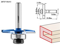 Фреза горизонтально-пазовая D=50,8мм,3мм,хв-8мм,d-22мм ЗУБР 28757-50.8-3 - фото 38134