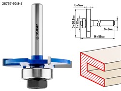 Фреза горизонтально-пазовая D=50,8мм,5мм,хв-8мм,d-22мм ЗУБР 28757-50.8-5 - фото 38140
