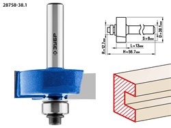 Фреза фальцевая D38,1мм*13мм, хв-8мм ЗУБР 28758-38.1 - фото 38152