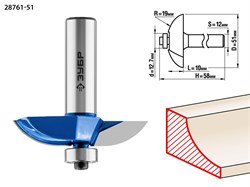 Фреза фигирейная №2, D51мм*13мм, хв-12мм ЗУБР 28761-51 - фото 38160