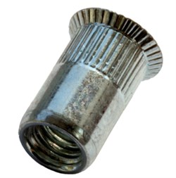 Заклепка из нержавеющей стали с внутренней резьбой, потайной бортик, с насечкой 02SS01C08010 (1000шт.) 02SS01C08010