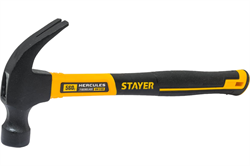 Молоток-гвоздодер STAYER со стеклопластиковой рукояткой, 560 г 2026-560
