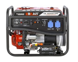 Генератор бензиновый GB-3800SE PRO (2,8/3, электрозапуск, выход под блок ATS, функция DUPLEX (пусковой ток) 6кВт; 220В,50Гц)8шт/подд 02 01 096 035 - фото 392341
