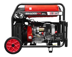 Генератор бензиновый инверторный BR15000iOE (9/9,5кВт,220В/50Гц,бак 25л,откр.типа,1цилин.4х тактн,элект.запуск,рукоятка для переноски,колеса)2/6шт/под 02 01 094 100 - фото 392371