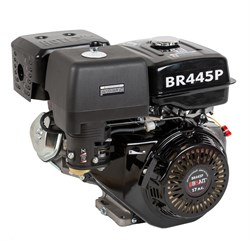 Двигатель бензиновый BR445P (17л.с;шкив 25мм;длина вала 71мм;ручной запуск;1-цилиндр;4-тактн;бак 6,5л;раб объем438куб.см; картер1,1л)18шт/пал 03 01 200 002 - фото 392456