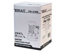 Насос поверхностный PN-370A (370Вт, 55л./мин., макс. глубина всасывания 8м., дл. кабеля 1,5м.,выс. подъема воды 20м) 80шт./поддон 23 01 123 056 - фото 393504