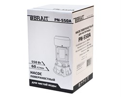 Насос поверхностный PN-550A (550Вт, 60л./мин., макс. глубина всасывания 8м., дл. кабеля 1,5м.,выс. подъема воды 21м) 80шт./поддон 23 01 125 056 - фото 393506