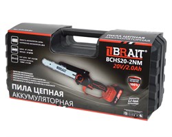 Пила цепная аккумуляторная BCHS20-2NM  (180Вт;шина 6",37зв; щёточный; 5000об/мин; кейс; 1АКБ) 8шт/кор, 128шт/поддон 21 01 228 001 - фото 393692