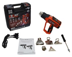 Фен строительный BHG2200ERDPRO (2300Вт, регулир.ступенчатая, раб.темпер. 50°-660°,производ. 180-280л/мин, цифр.дисп.,охлаждение) 5шт/уп 120шт/подд 21 01 300 069 - фото 394643