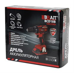 Дрель аккумуляторная BCD18B (18В Li-on;1 акк.2,0Ач,2 ск,30Нм;быстрозаж.патр;реверс;в коробке) 10шт/кор 240шт/поддон 21 01 181 049