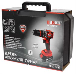 Дрель аккумуляторная DCD21SNBL (21В; АКБ 2*2Ач; З/У 2А; 2 скорости;бесщёточный;функция удара;индикатор заряда;45Hм) 8шт/уп, 104/120шт/под 21 01 272 093