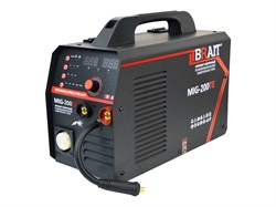 Инвертор сварочный полуавтомат MIG-200TE (режим сварки:MIG/MMA/LIFT TIG; 20-175А; ПВ60%;d.провол.0,6-1мм;масса катушки до 5кг,d. до 200мм ) 30шт/поддо 18 01 028 043
