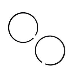 Кольцо поршневое для бензопил BR-Н142 (40 мм) 10шт/уп 01 03 053 019