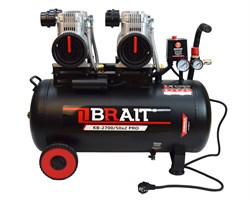 Компрессор воздушный KB-2700/50X2 PRO (50 литров; 2,7Kw; 8bar, 450л/ м; без масляный) 6/8шт/поддон 20 01 027 043