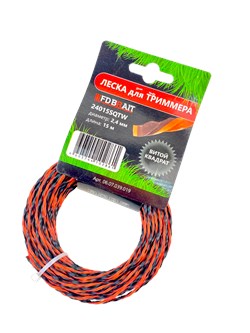 Леска триммерная BR 2,4*15 квадрат витой 24015 SQTW 220шт/кор 06 07 039 019