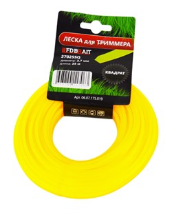 Леска триммерная BR 2,7*25 квадрат 27025 SQ 140шт/кор  35шт/уп 06 07 175 019