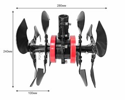 Насадка-культиватор 9 шлицов 28мм (DP) BRAIT закругленная, облегченная, индивидуальная упаковка 6шт/кор 06 07 149 019