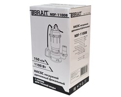 Насос дренажный погружной NDF-1100B (150л/мин; 1100Вт; макс. напор 7м; нож для дробления фракций) 45шт/подд 23 01 136 056