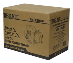 Насос поверхностный PN-1300P (1300Вт, 58л./мин., макс. напор 46м., дл. кабеля 1м.,пластик)50шт/подд 23 01 187 077