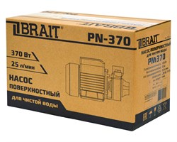 Насос поверхностный PN-370 (370Вт,220В/50Гц,30л/мин,макс.напор 30м,глуб.всасывания 8м,кабель 1м,присоед.патрубок 1дюйм) 6шт/кор 108/144шт/подд 23 01 122 056