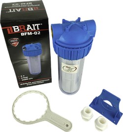 Фильтр механической очистки воды BFM-02 (объем 2 л., диаметр соединений G1),12шт/к. 23 02 070 077