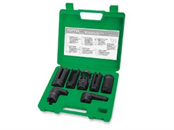 Набор спецголовок для снятия датчиков лямбда-зондов, давления масла и форсунок  TOPTUL (JGAI0701) JGAI0701