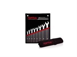 Набор ключей комбинир. 8-22 мм 15° Pro-Line 8 шт в сумке (цвет: чёрный) TOPTUL (GPCW0801) GPCW0801