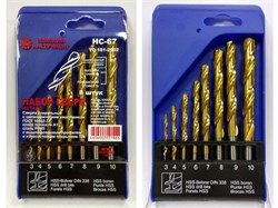 Набор сверл по мет. 8шт (3-10мм) НС-67 Р6М5 TIN (ОАО "ТП Томский инструмент") НС-67