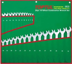 Набор ключей комбинир. 6-32мм 26шт TOPTUL (GAAA2604) GAAA2604