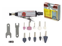 Пневмошлифмашина прямая ECO ADG25-6/3  с набором шарошек (25000 об/мин, 115л/мин) ADG25-6/3