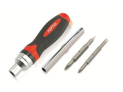 Отвертка реверсивная + удлинитель, биты 7в1. TOPTUL (GAAR0402) GAAR0402