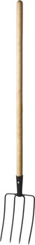 GRINDA 180х300х1330 мм, четырёхрогие, с деревянным черенком, Кованые навозные вилы (39723) - фото 42004