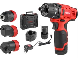 Аккум. дрель-шуруповерт WORTEX BD 1215 LiSET в чем. + 2 угловые насадки 1326469
