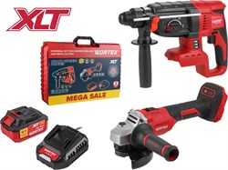 Набор аккум. инструмента WORTEX перфоратор + ушм в чем. ALL1 XLT SET СКИДКА -21% 1329852