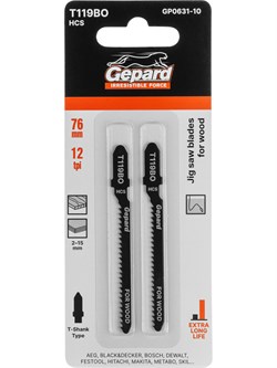 Пилка лобз. по дереву T119BO (2 шт.) GEPARD GP0631-10