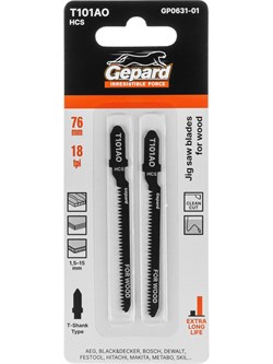 Пилка лобз. по дереву T101AO (2 шт.) GEPARD GP0631-01