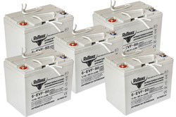 Комплект тяговых аккумуляторов RuTrike 6-EVF-80 (60V80A/H C3) 022058