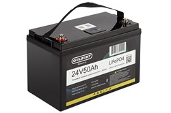 Литиевый тяговый аккумулятор Gelbert LiFePO4 (24V/50Ah/80A/1,200Wh) BT/Display 0000180
