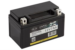 Аккумулятор для мототехники SKN LiFePO4 YTX7A-BS (12V/7Ah/105A) [UTX7A-BS, CT 1207, MT 1207] 0000190