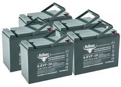 Комплект тяговых аккумуляторов RuTrike 6-EVF-38 (60V38A/H C3) 022003
