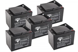 Комплект тяговых аккумуляторов RuTrike 6-EVF-55 (60V55A/H C3) 022004