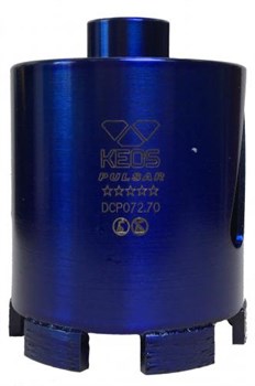 Коронка алмазная по бетону KEOS PULSAR (микроудар) М16 72/70мм (DCP072.70) 73109