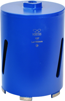 Коронка алмазная по бетону KEOS (сухой рез) М16 127/150мм (DC127.150) 73169