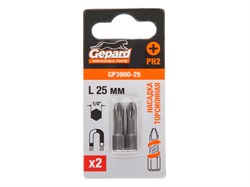 Насадка крестообразная PH2 25мм  2шт торсионная GEPARD (GP3900-25) ЦБ-2075841685