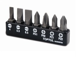 Набор бит "+", "-" 7шт. TOPTUL (GAAV0704) ЦБ-0000981861