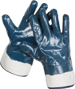 Прочные перчатки ЗУБР с нитриловым покрытием, масло-бензостойкие, износостойкие, XL(10), HARD - фото 42855