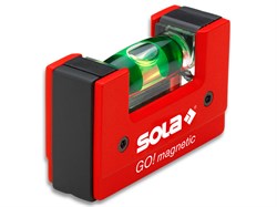 Уровень 68 мм 1 глазок пластм. GO! magnetik  (SOLA) Магнитный ЦБ-6069700575