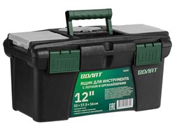 Ящик для инструмента пластмасс. 32х17,5х16 см (12") с лотком и органайз.20235 ВОЛАТ ЦВ-0790886492