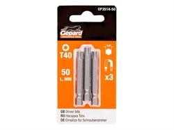 Насадка TORX T40 50мм  3шт GEPARD (GP3514-50) ЦВ-0698176944